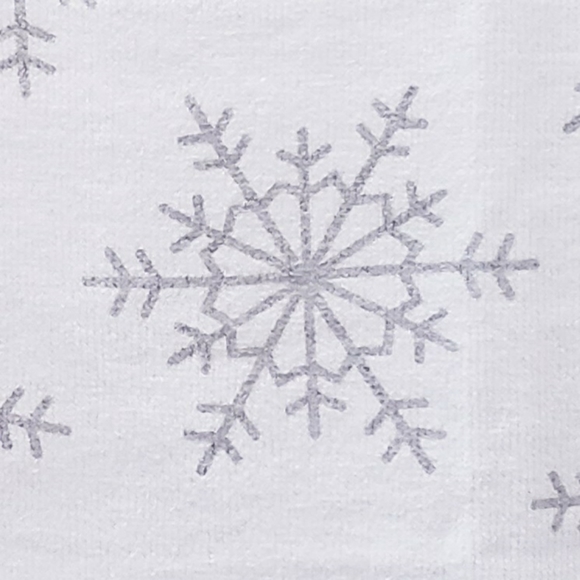 💟💖#0978-B ●NEW! Gray Snowflakes on White bkground Hang'N'Snap Towel+GRAY SNAP - Picture 4 of 8